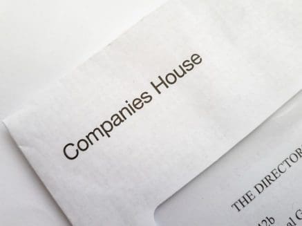 image of an envelop addressed to a cmpany director from Companies House.