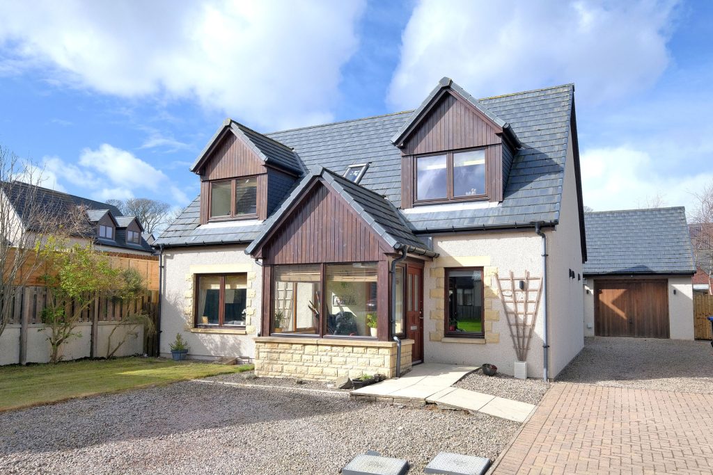 Exterior image of a modern brick built home in Inverbervie.