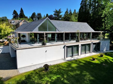 Modern home in Banchory with raised platform